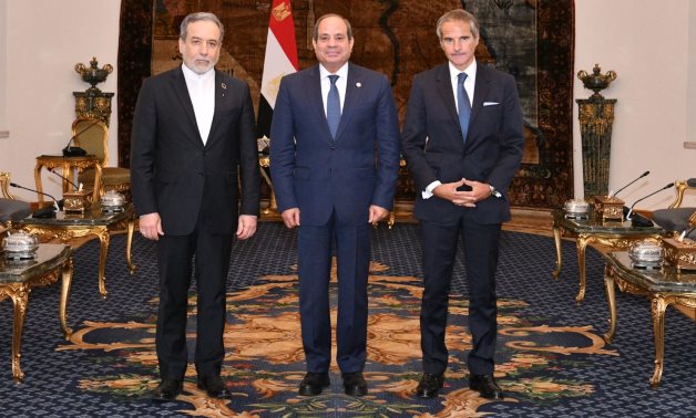 الرئيس السيسى يستقبل وزير خارجية إيران ومدير الوكالة الدولية للطاقة الذرية