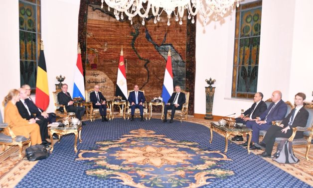 الرئيس السيسى يستقبل رؤساء وزراء دوقية لوكسمبورج وهولندا وبلجيكا