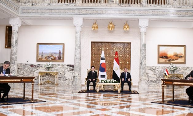 الرئيس السيسى: تدشين المزيد من التعاون مع كوريا فى الذكاء الاصطناعى وتكنولوجيا المعلومات 