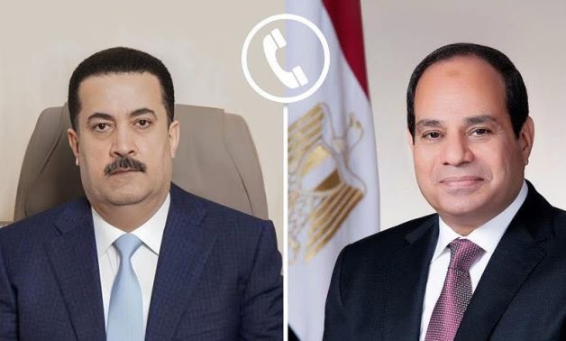 الرئيس السيسى يجرى اتصالا هاتفيا برئيس وزراء العراق.. ويؤكد أهمية تضافر الجهود الإقليمية والدولية الرامية لوقف التصعيد بالشرق الأوسط واحتواء آثار الحرب الجارية وتجنيب المنطقة المزيد من انعدام الاستقرار