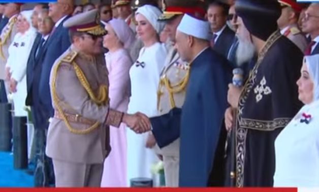 الرئيس السيسى يصل مقر القيادة الاستراتيجية بالعاصمة الجديدة