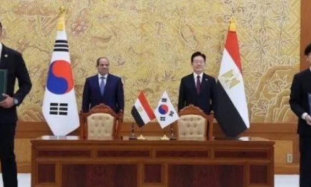 الرئيس السيسى ونظيره الكورى يشهدان التوقيع على عدد من الاتفاقيات ومذكرات التفاهم