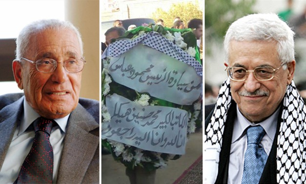 الرئيس الفلسطينى "أبو مازن" يرسل إكليلاً من الزهور لمقابر أسرة "هيكل" 