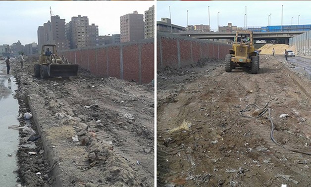 حى العمرانية يرفع أطنانًا من القمامة والمخلفات لتمهيد الطريق بجوار سور مترو الأنفاق
