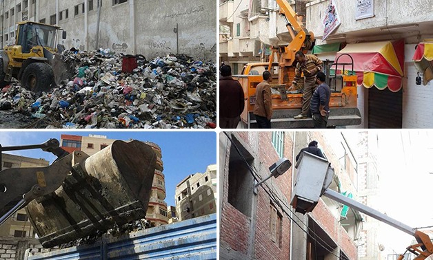 حملة "مصطفى الطلخاوى" تزيل القمامة أمام مدرسة "الهانوفيل" بالإسكندرية
