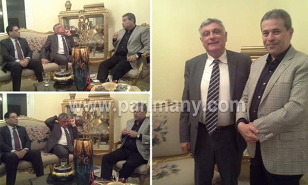 توفيق عكاشة يلتقى السفير الإسرائيلى بالقاهرة (صور)