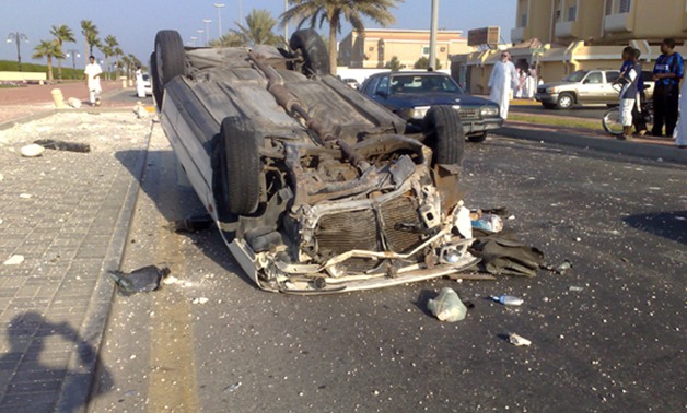 إصابة 12 شخصا فى انقلاب سيارة ميكروباص بكفر الشيخ