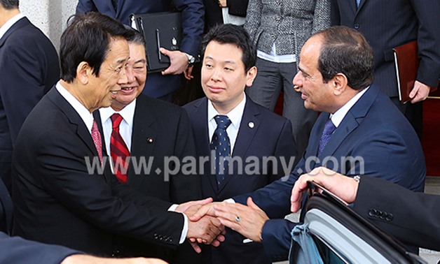 السيسى يصل مقر الحكومة اليابانية للقاء رئيس الوزراء لتوقيع اتفاقية فى مجال الطاقة