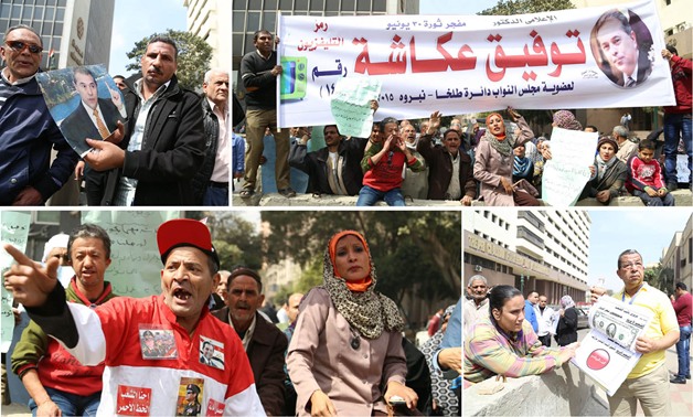 أنصار عكاشة من أمام البرلمان: "الشعب يريد إسقاط النواب"