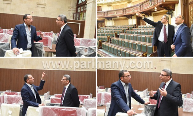 بالصور .. أمين عام البرلمان يصطحب خالد صلاح رئيس تحرير اليوم السابع فى جولة بالمجلس
