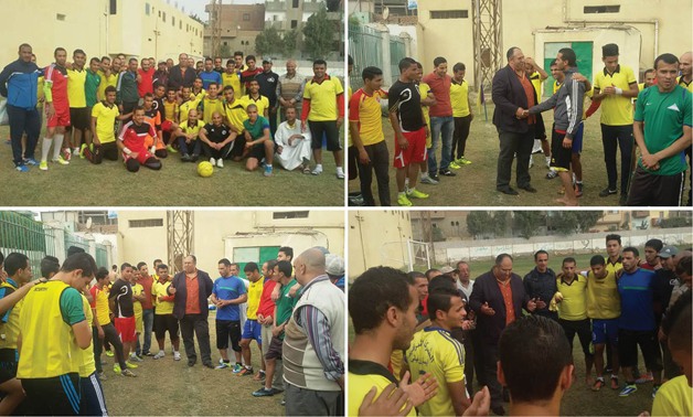 بالصور.. ياسر سلومة يشارك فريق إطسا الاحتفال بالصعود لدورى الدرجة الثانية