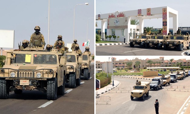 قوات الجيش والشرطة تنتشر بشرم الشيخ قبل بدء مؤتمر وزراء دفاع دول "الساحل والصحراء"