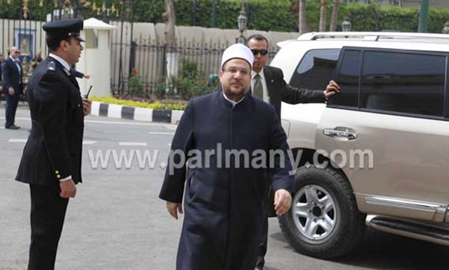 وصول الدكتور محمد مختار جمعة وزير الأوقاف لمجلس النواب لحضور إلقاء بيان الحكومة