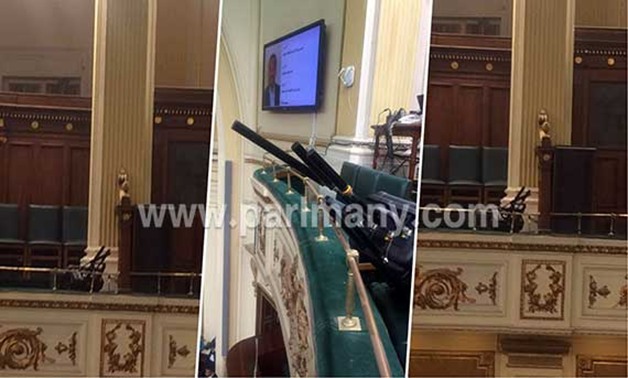 مفاجأة بالصور.. البرلمان يستعين بأجهزة تشويش لقطع الإرسال عن النواب والصحفيين