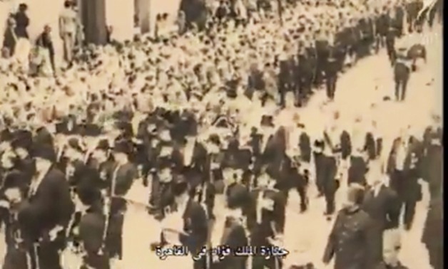 فيديو نادر لجنازة الملك فؤاد الأول عام 1936 ووصول "فاروق"للإسكندرية عائدا من بريطانيا