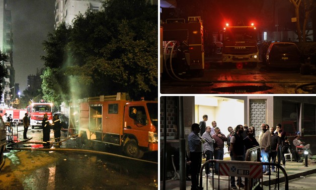 حريق ضخم بأستوديو عمرو دياب وأصالة بالمهندسين 