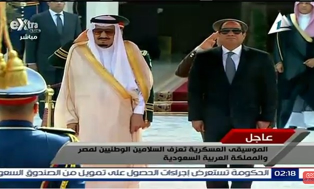 الملك سلمان يصل قصر الاتحادية برفقة الرئيس السيسى فى زيارة الأيام الخمسة لمصر