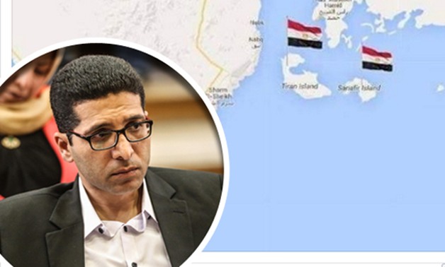 هيثم الحريرى يستبدل صورته على "فيس بوك" بخريطة لتيران وصنافير مرفوع عليهما علم مصر