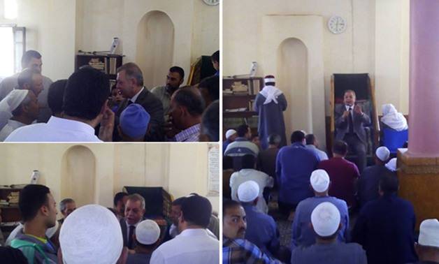 بالصور.. أسامة شرشر نائب المنوفية يخطب فى المصلين داخل أحد المساجد عقب صلاة الجمعة