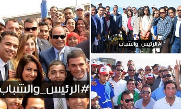 نشطاء يتداولون صورا للقاء الرئيس السيسى شباب الصحفيين والإعلاميين على "هضبة الجلالة"