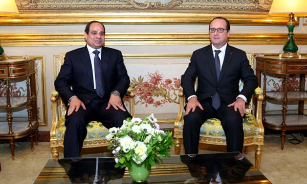 الرئاسة: السيسى يستقبل هولاند غدًا فى مستهل زيارة رسمية لمصر