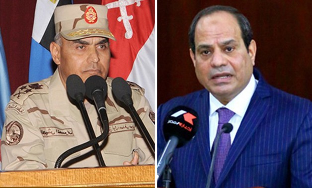 الفريق أول صدقى صبحى يهنئ رئيس الجمهورية بمناسبة الذكرى الرابعة والثلاثين لتحرير سيناء