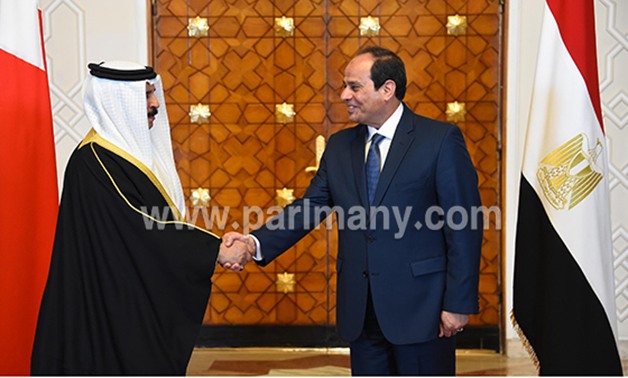 عاجل.. الرئيس السيسى يستقبل العاهل البحرينى بقصر عابدين فى حفل عشاء رسمى