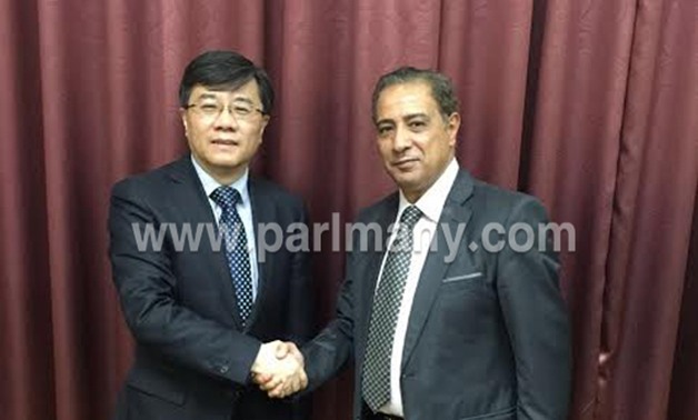 ناصر قطامش يلتقى عضو لجنة العلاقات الخارجية للحزب الشيوعى الصينى ويدعوه لزيارة مصر