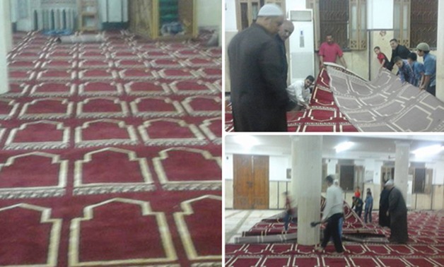 بالصور.. عيد هيكل نائب المرج يواصل تجهيز مسجد المتبولى بناء على رغبة الأهالى