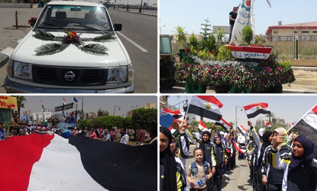 بالصور.. السويس تحتفل بعيد الربيع بسيارات الزهور بالكورنيش