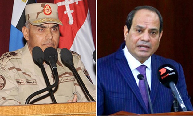 السيسى يجتمع بوزير الدفاع ورئيس الأركان وقادة الأفرع لاستعراض عمليات سيناء