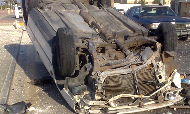 إصابة 5 أشخاص فى انقلاب سيارة على الطريق الزراعى شمال بنى سويف