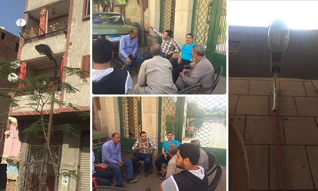حاتم باشات نائب الأميرية يتواصل مع الحى لإنارة شوارع منطقة "الخصايصة"