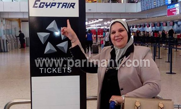 النائبة مايسة عطوة تنشر صورها عقب العودة من جنيف على خطوط مصر للطيران 