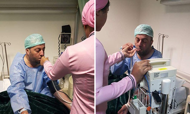 النائب خالد عبد العظيم ينشر صوره بعد إجراء عملية جراحية بالمركز الطبى العالمى