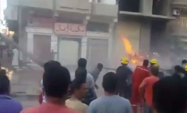 بالفيديو.. اندلاع حريق بخط غاز "محلة البرج" فى الغربية 
