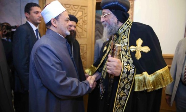 اليوم.. الإمام الأكبر يستقبل البابا تواضروس الثانى لتقديم التهنئة بالعيد 