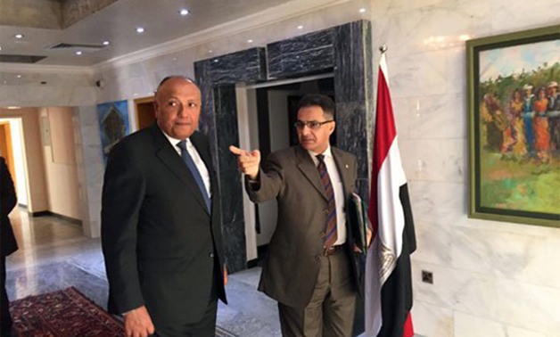 بالصور.. سامح شكرى يفتح مقر السفارة المصرية الجديدة ببغداد