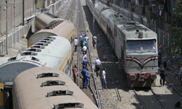خروج جرار قطار بكفر الشيخ عن القضبان بدون إصابات