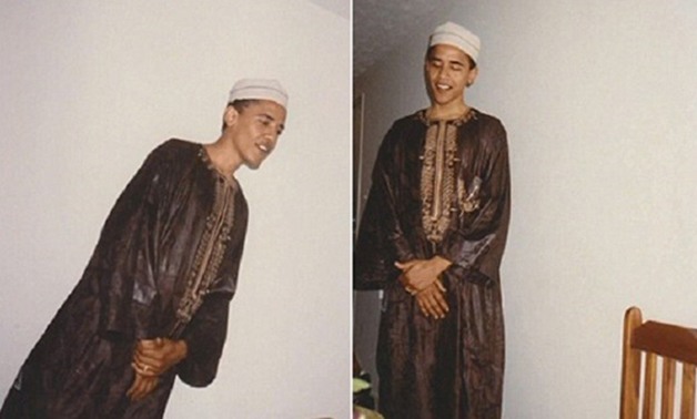 صور اليوم.. باراك أوباما بزى عربى إسلامى.. والإعلام الغربى يصفه بالفاشل