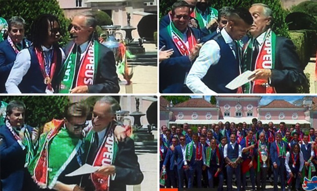 بالفيديو والصور.. رئيس البرتغال يكرم أبطال أوروبا.. وكريستيانو رونالدو "مطرب" لأول مرة