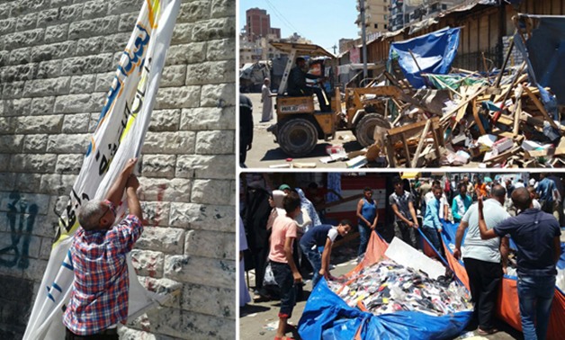 "واتس اب برلمانى".. حملة لإزالة الإشغالات فى ميدان محطة مصر بالإسكندرية (صور)