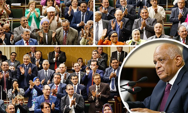 نواب البرلمان يقفون تحية لـ"عبدالعال"