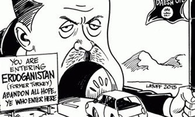 "فاسد ومستبد ويخدع الناس بالدين" صفات أردوغان فى نظر فنان الكاريكاتير العالمى 
