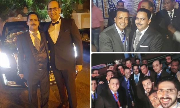 بالصور.. "عريس البرلمان" أشرف رشاد يلتقط صورًا مع محبيه قبل بدء حفل زفافه