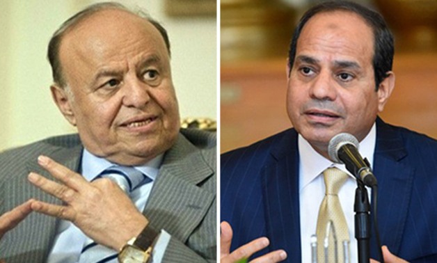 عبد ربه منصور يؤكد للرئيس السيسى تقديره لموقف مصر الداعم لحكومة اليمن