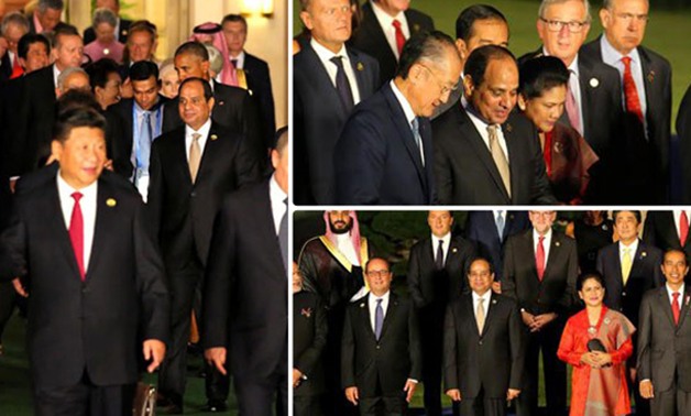 واشنطن تسير باتجاه القاهرة.. أوباما يقتحم حوار السيسى وهولاند لمصافحة رئيس مصر (صور)