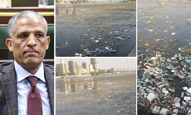 "إيه اللى جاب الترعة فى النهر".. نائب العجلة يلتقط صورًا لتلوث النيل ويستجوب الحكومة 