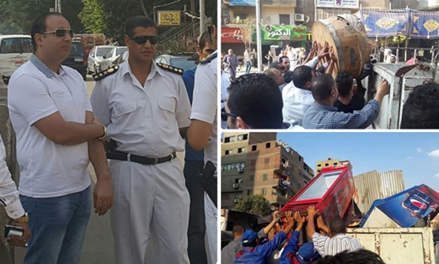 بالصور .. نائب المصريين الأحرار يتابع حملات إزالة التعديات بشوارع دار السلام 