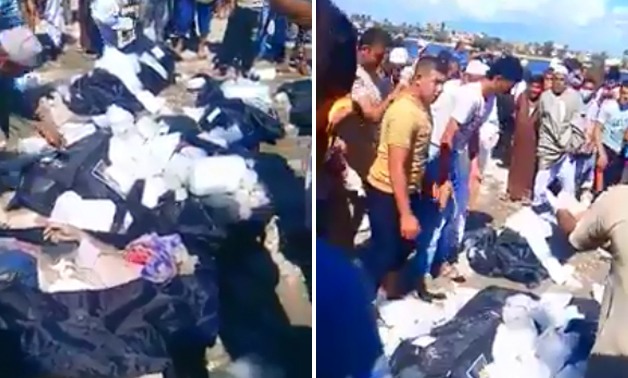 بالفيديو.. نقل جثث ضحايا مركب رشيد من الميناء لـ"المستشفى" لإتمام إجراءات الدفن